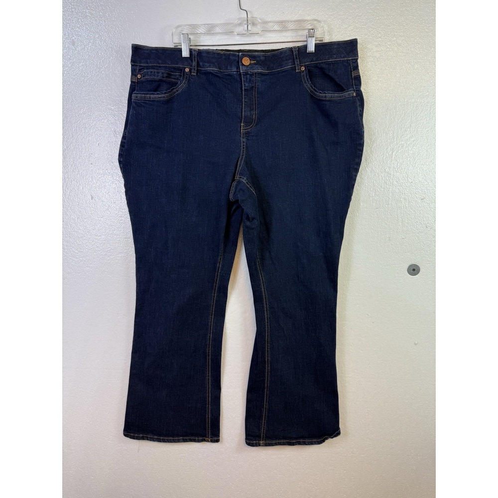Women's EST. 1946 Denim Jeans Plus Size 22WP Blue Stretch Bootcut Hipster Boho